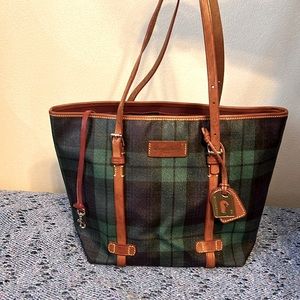 Another great Dooney ready for its next home! Great plaid pattern!